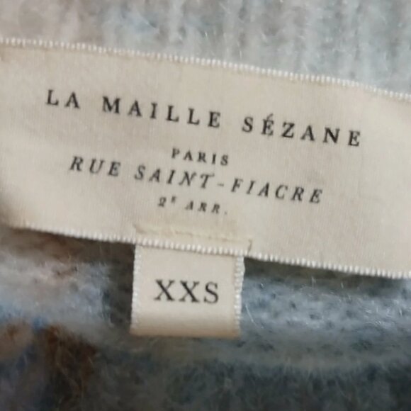 Sezane Helene Jumper - Blue and Cream Floral Sweater - XXS - Excellent Condition - Picture 6 of 7